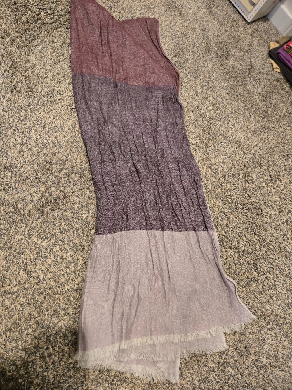 NWT Loft Rectangular Scarf Purple Blue OS